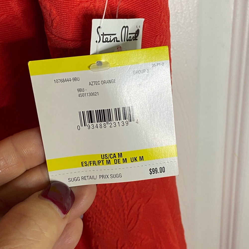 Anne Klein Coral orange Sheath Sleeveless Dress NWT Size M - Picture 11 of 13